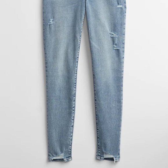 NWT $70 GAP DENIM Women 4/27 Mid Rise Hight Stretch Super Skinny Crop Jeans - Picture 3 of 13